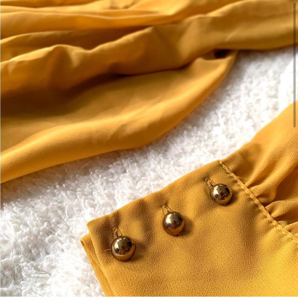 Gorgeous Mustard Golden Yellow Baltic Born Lydia Maxi Dress! size M - Picture 2 of 6